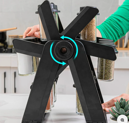 Base Giratoria de Especias con Frascos Elegantes